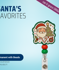 Santa's Favorites - Badge Reel - rae & grace - Permanent/Beads