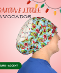 Santa’S Little Avocados - Scrub Cap - rae & grace - Euro - Accent Top