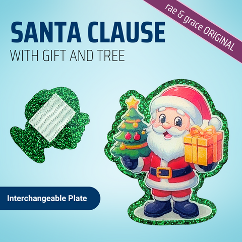 Santa with Gift and Tree - Badge Reel