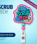 Scrub Tech - Badge Reel - rae & grace - Permanent/Beads