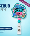 Scrub Tech - Badge Reel - rae & grace - Permanent/Beads