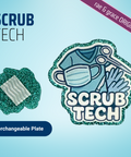Scrub Tech - Badge Reel - rae & grace - Interchangeable Plate Only
