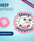 Sheep Happens - Badge Reel - rae & grace - Interchangeable Plate Only