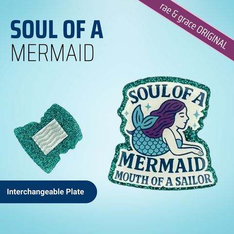Soul Of A Mermaid - Badge Reel - rae & grace - Interchangeable Plate Only