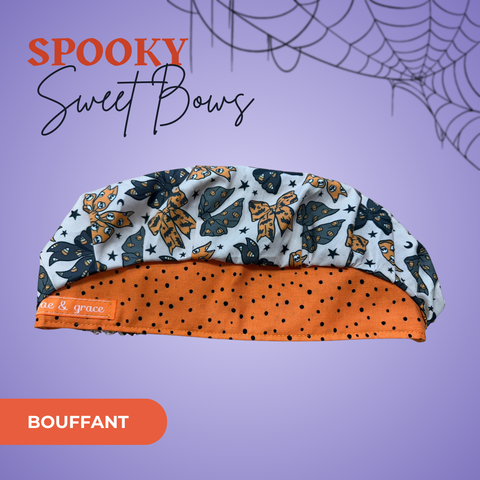 Spooky Sweet Bows - Scrub Cap - rae & grace - Bouffant