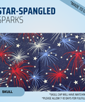Star-Spangled Sparks - Scrub Cap - rae & grace - Skull Cap - Made to order Please allow 7-10 days for fulfillment.