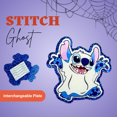 Stitch Ghost - Badge Reel - rae & grace - Interchangeable Plate Only