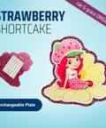 Strawberry Shortcake - Badge Reel - rae & grace - Interchangeable Plate Only