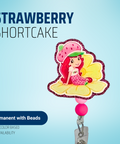 Strawberry Shortcake - Badge Reel - rae & grace - Permanent/Beads