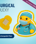 Surgical Duck - Badge Reel - rae & grace - Interchangeable Plate Only