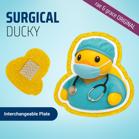 Surgical Duck - Badge Reel - rae & grace - Interchangeable Plate Only