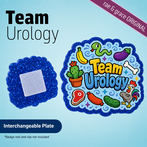 Team Urology - Badge Reel - rae & grace - Interchangeable Plate Only