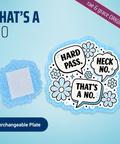 That's A No - Badge Reel - rae & grace - Interchangeable Plate Only