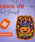 Trick Or Treat Yourself - Badge Reel - rae & grace - Interchangeable Plate Only