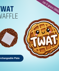 Twat Waffle - Badge Reel - rae & grace - Interchangeable Plate Only