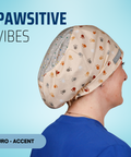 Pawsitive Vibes - Scrub Cap - rae & grace - Euro - Accent Top