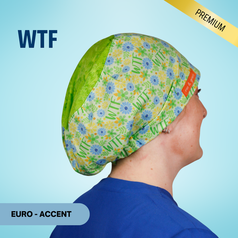 WTF - Scrub Cap - rae & grace - Euro - Accent Top