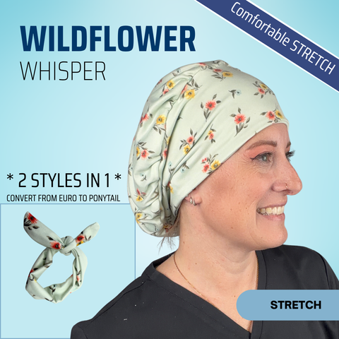 Wildflower Whisper - Scrub Cap - rae & grace - Stretch