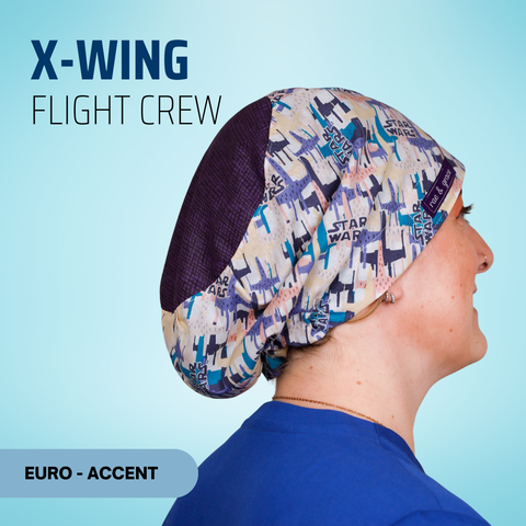 X-Wing Flight Crew - Scrub Cap - rae & grace - Euro - Accent Top