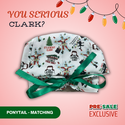 You Serious Clark - Scrub Cap - rae & grace - Ponytail - Matching Top
