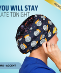 You Will Stay Late Tonight - Scrub Cap - rae & grace - Euro - Accent Top