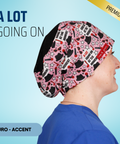 A Lot Going On - Scrub Cap - rae & grace - Euro - Accent Top