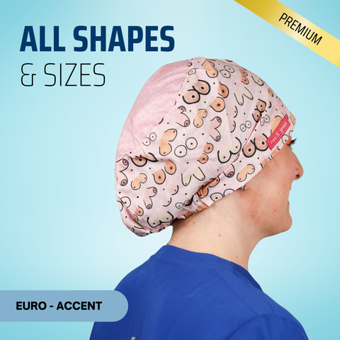 All Shape And Sizes - Scrub Cap - rae & grace - Euro - Accent Top