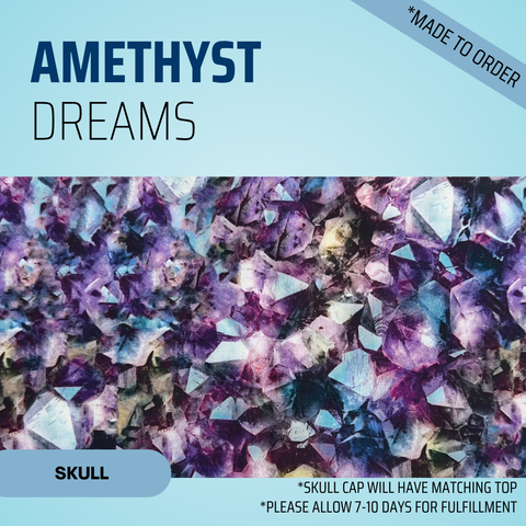 Amethyst Dreams - Scrub Cap - rae & grace - Skull Cap - Made to order Please allow 7-10 days for fulfillment.