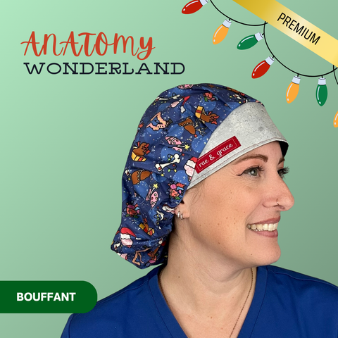 Anatomy Wonderland - Scrub Cap - rae & grace - Bouffant