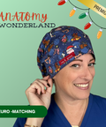 Anatomy Wonderland - Scrub Cap - rae & grace - Euro - Matching Top
