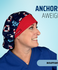 Anchors Aweigh  - Scrub Cap - rae & grace - Bouffant