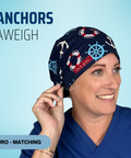 Anchors Aweigh  - Scrub Cap - rae & grace - Euro - Matching Top