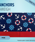 Anchors Aweigh  - Scrub Cap - rae & grace - Pixie - Made to order Please allow 7-10 days for fulfillment.
