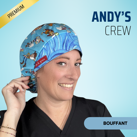 Andy's Crew - Scrub Cap - rae & grace - Bouffant
