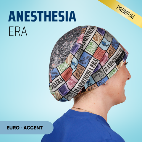 Anesthesia Era - Scrub Cap - rae & grace - Euro - Accent Top