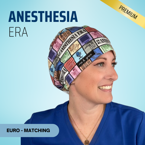 Anesthesia Era - Scrub Cap - rae & grace - Euro - Matching Top