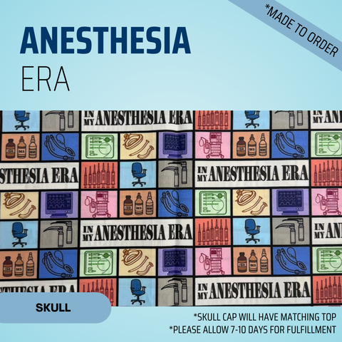 Anesthesia Era - Scrub Cap - rae & grace - Skull Cap - *Made to order