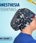 Anesthesia Essentials - Scrub Cap - rae & grace - Euro - Accent Top