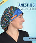 Anesthesia Med Scribbles - Scrub Cap - rae & grace - Bouffant