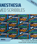 Anesthesia Med Scribbles - Scrub Cap - rae & grace - Skull Cap - *Made to order