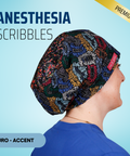 Anesthesia Sribbles - Scrub Cap - rae & grace - Euro - Accent Top