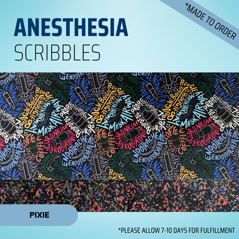 Anesthesia Sribbles - Scrub Cap - rae & grace - Pixie - *Made to order