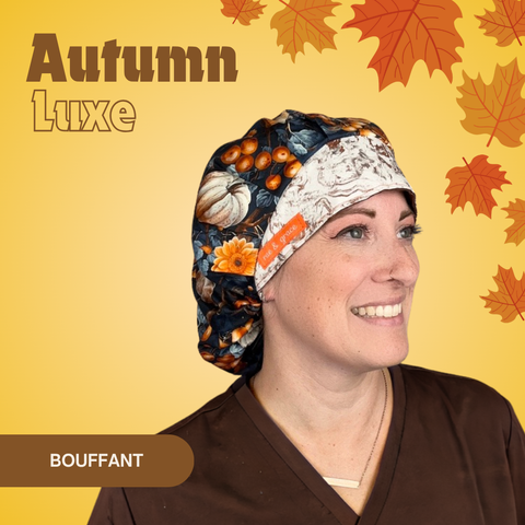 Autumn Luxe  - Scrub Cap - rae & grace - Bouffant