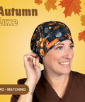 Autumn Luxe  - Scrub Cap - rae & grace - Euro - Matching Top