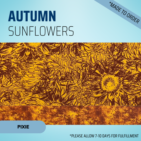 Autumn Sunflowers - Scrub Cap - rae & grace - Pixie - Made to order Please allow 7-10 days for fulfillment.