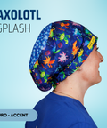 Axolotl Splash - Scrub Cap - rae & grace - Euro - Accent Top