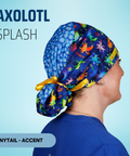Axolotl Splash - Scrub Cap - rae & grace - Ponytail - Accent Top