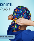 Axolotl Splash - Scrub Cap - rae & grace - Ponytail - Matching Top