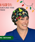 Barkin’ Around The Tree - Scrub Cap - rae & grace - Euro - Matching Top