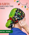 Barkin’ Around The Tree - Scrub Cap - rae & grace - Ponytail - Accent Top